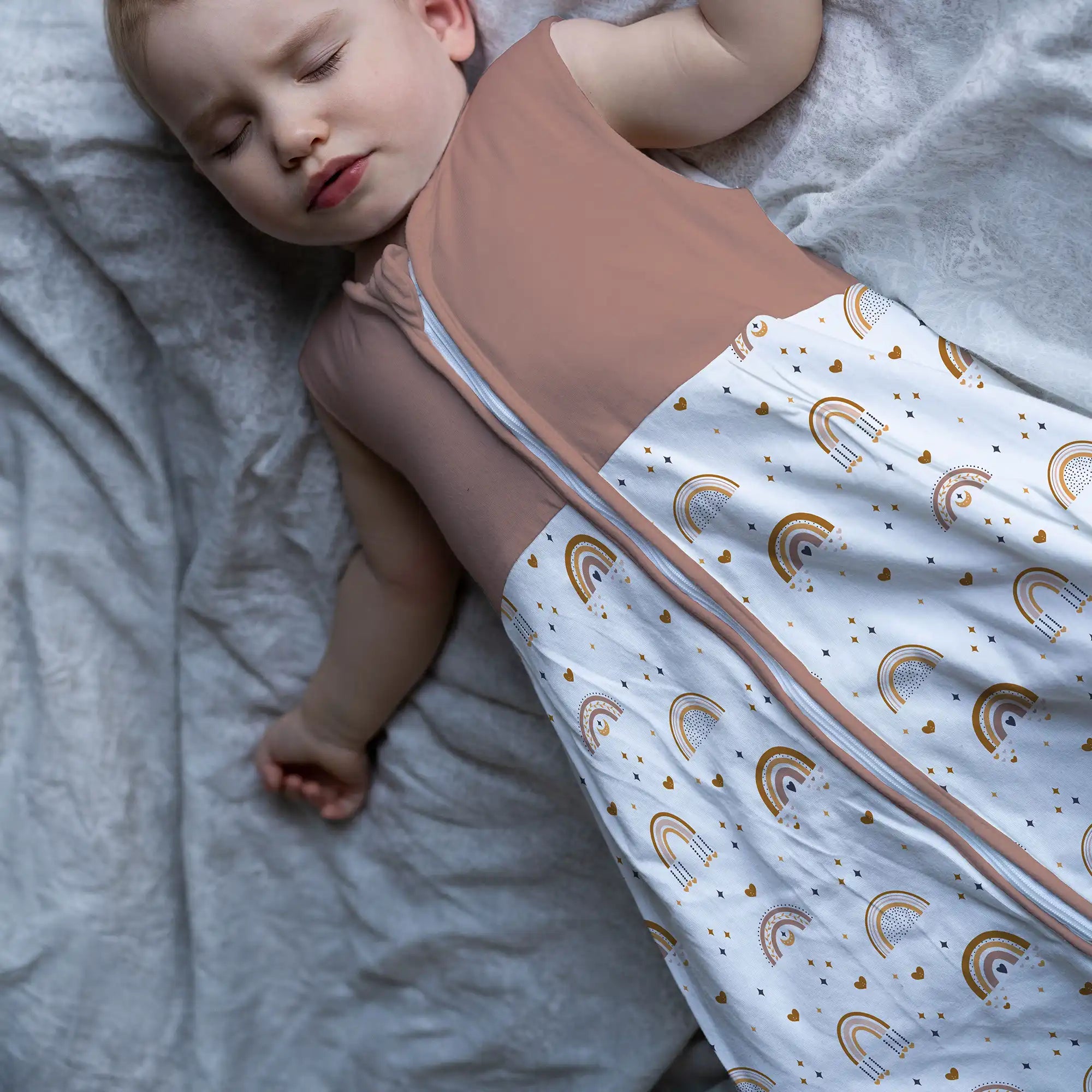 "Boho Rainbow" Premium Jersey Schlafsack 1.0 TOG - Leslis