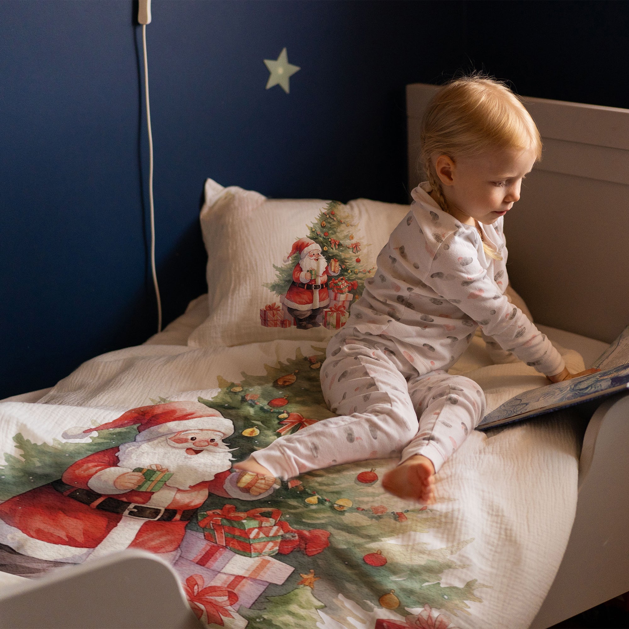 "Weihnachtsmann" Premium Kinderbettwäsche - Leslis