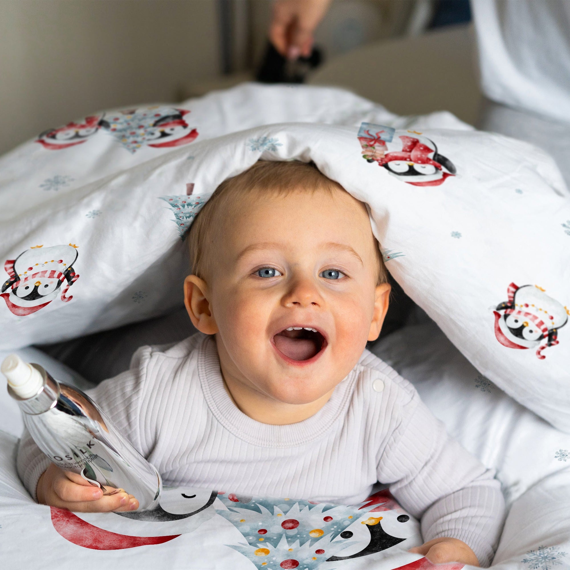 "Winter Pinguine" Premium Kinderbettwäsche - Leslis