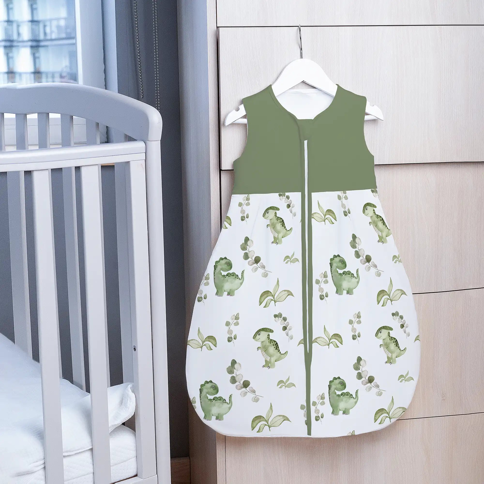 "Eukalyptus Dinos" Premium Jersey Schlafsack 1.0 TOG - Leslis