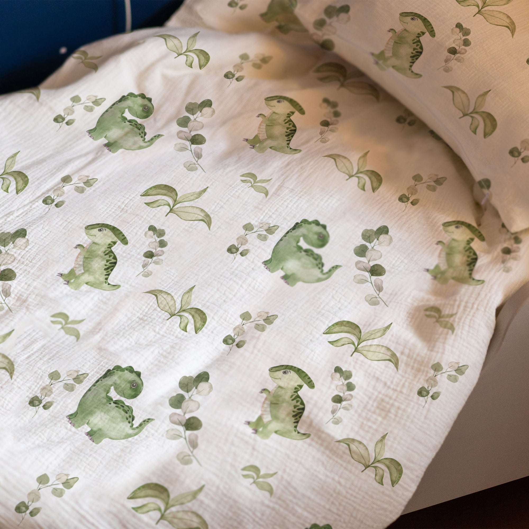 “Eukalyptus Dinos” Premium Kinderbettwäsche