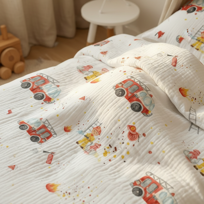 "Fire brigade" premium children's bed linen