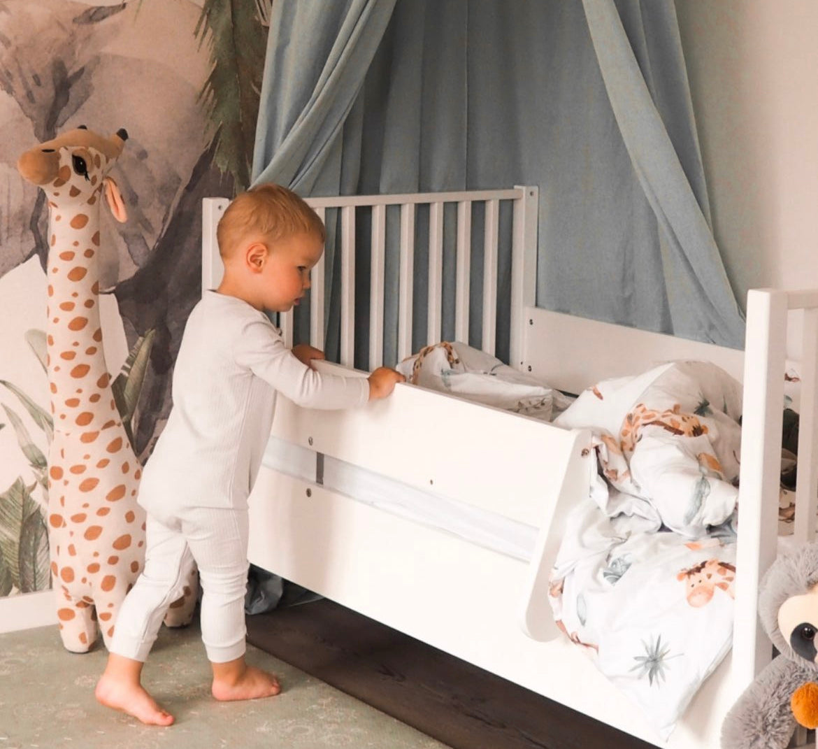 “Affe und Giraffe” Premium Kinderbettwäsche