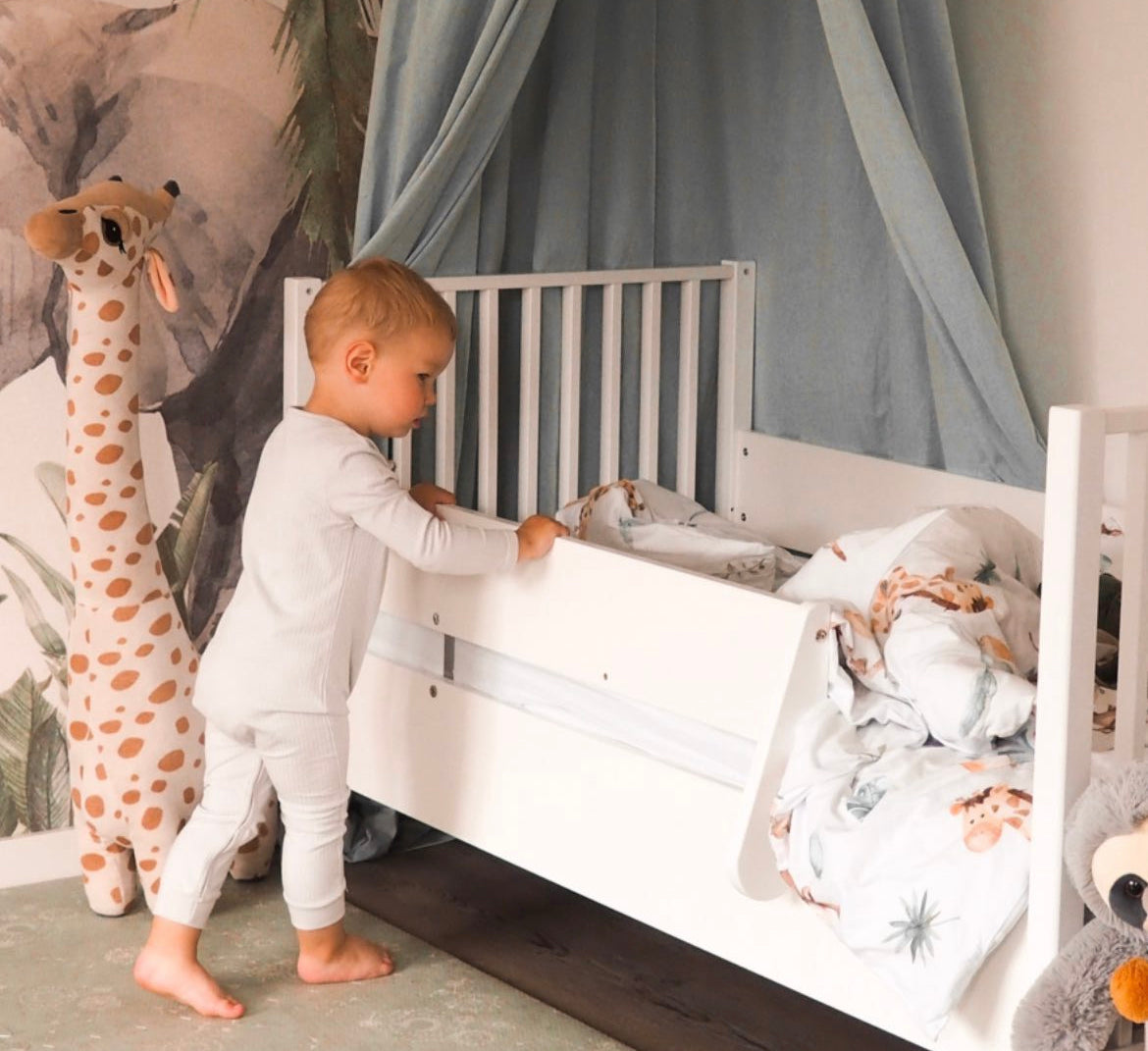 “Affe und Giraffe” Premium Kinderbettwäsche - Leslis