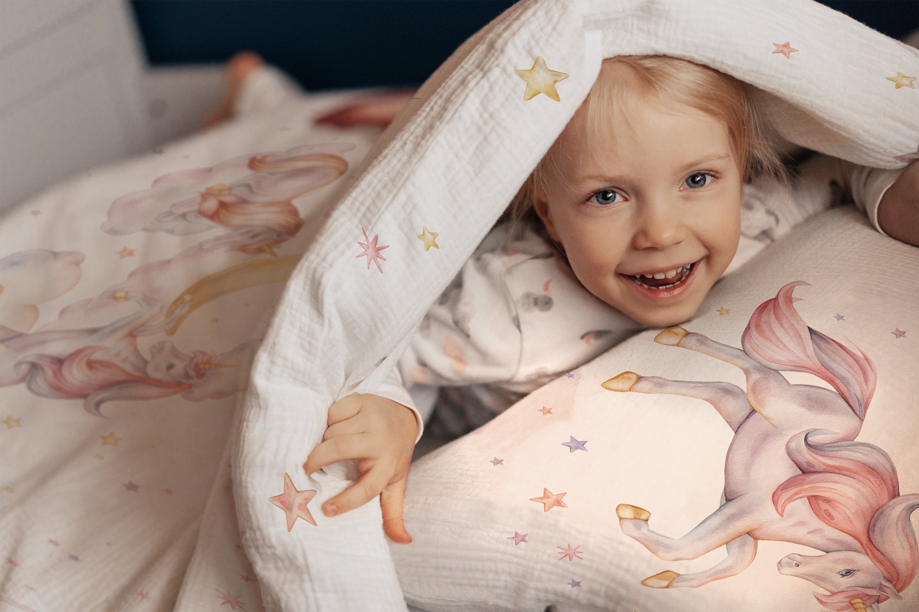 "Sternen Einhorn" Premium Kinderbettwäsche