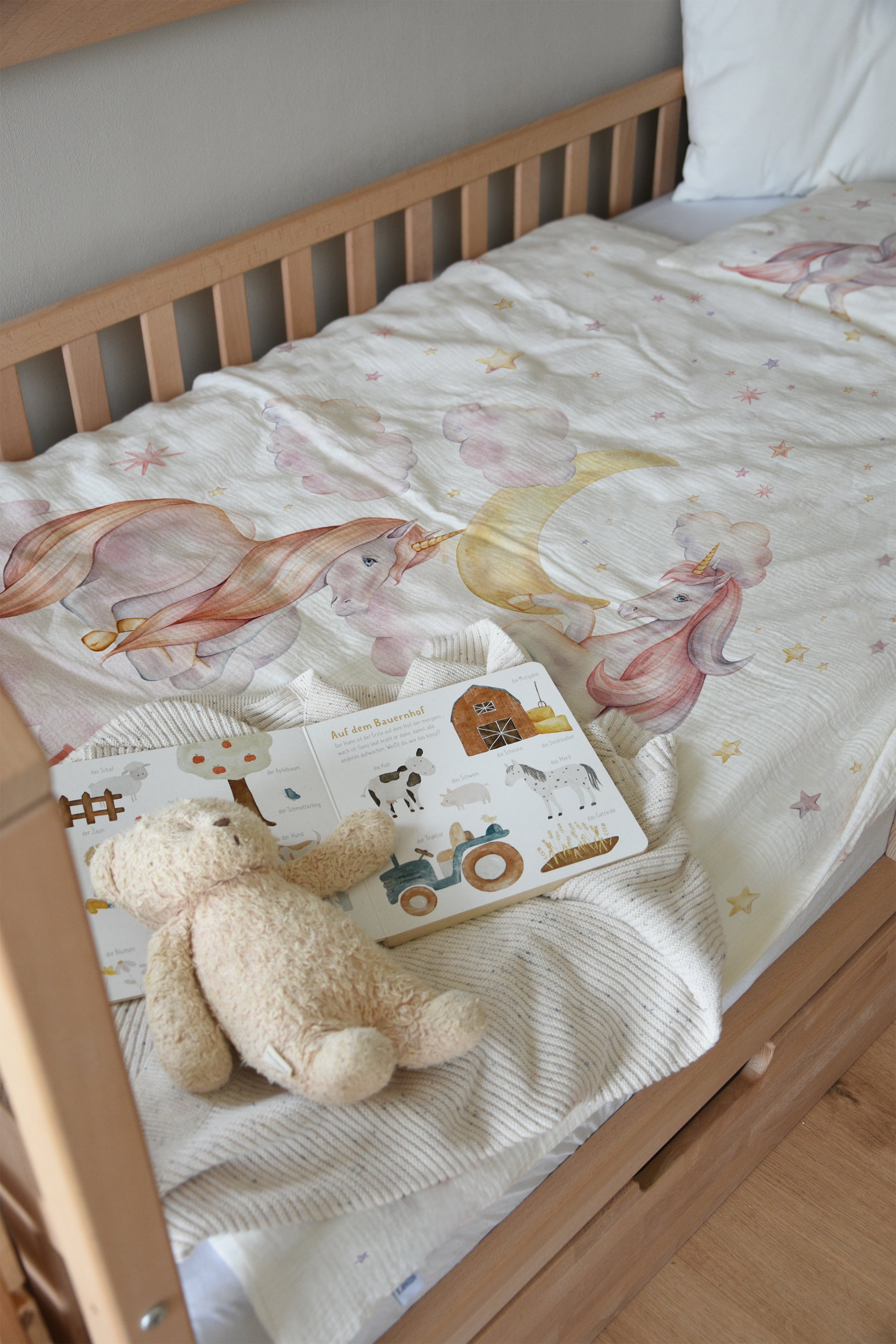 "Sternen Einhorn" Premium Kinderbettwäsche
