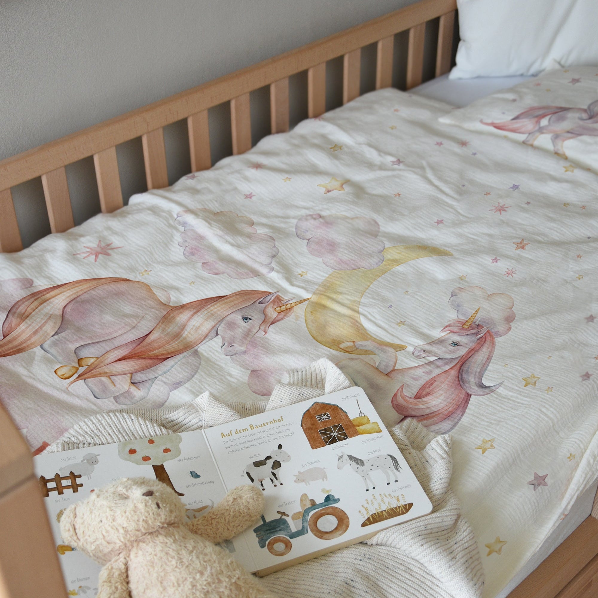 "Sternen Einhorn" Premium Kinderbettwäsche
