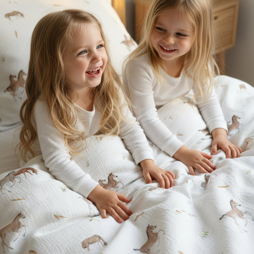"Horses" premium children's bed linen