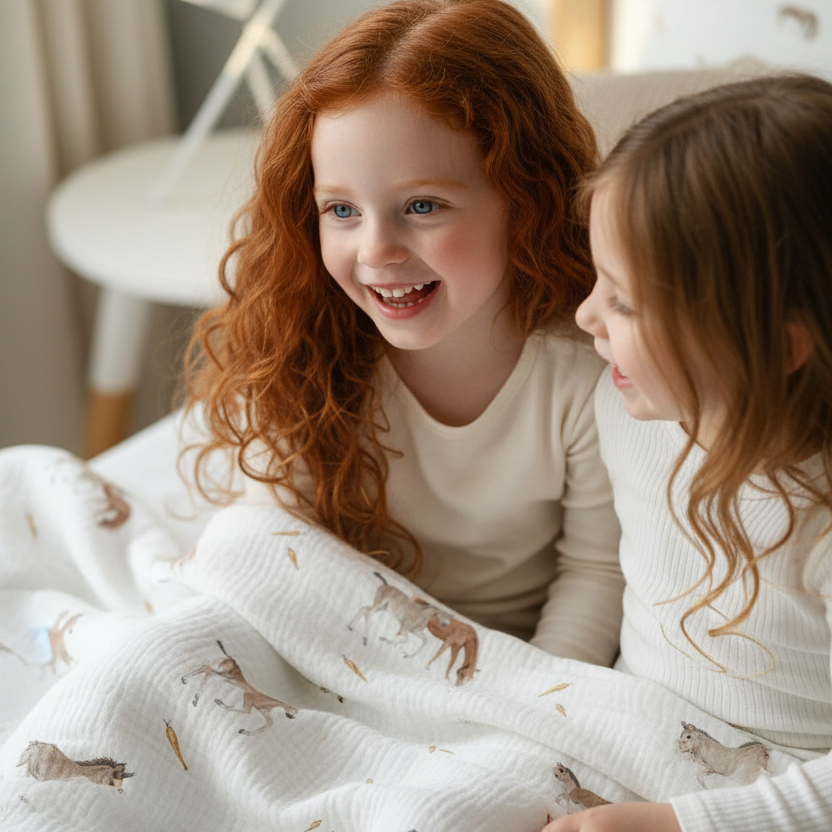 "Horses" premium children's bed linen