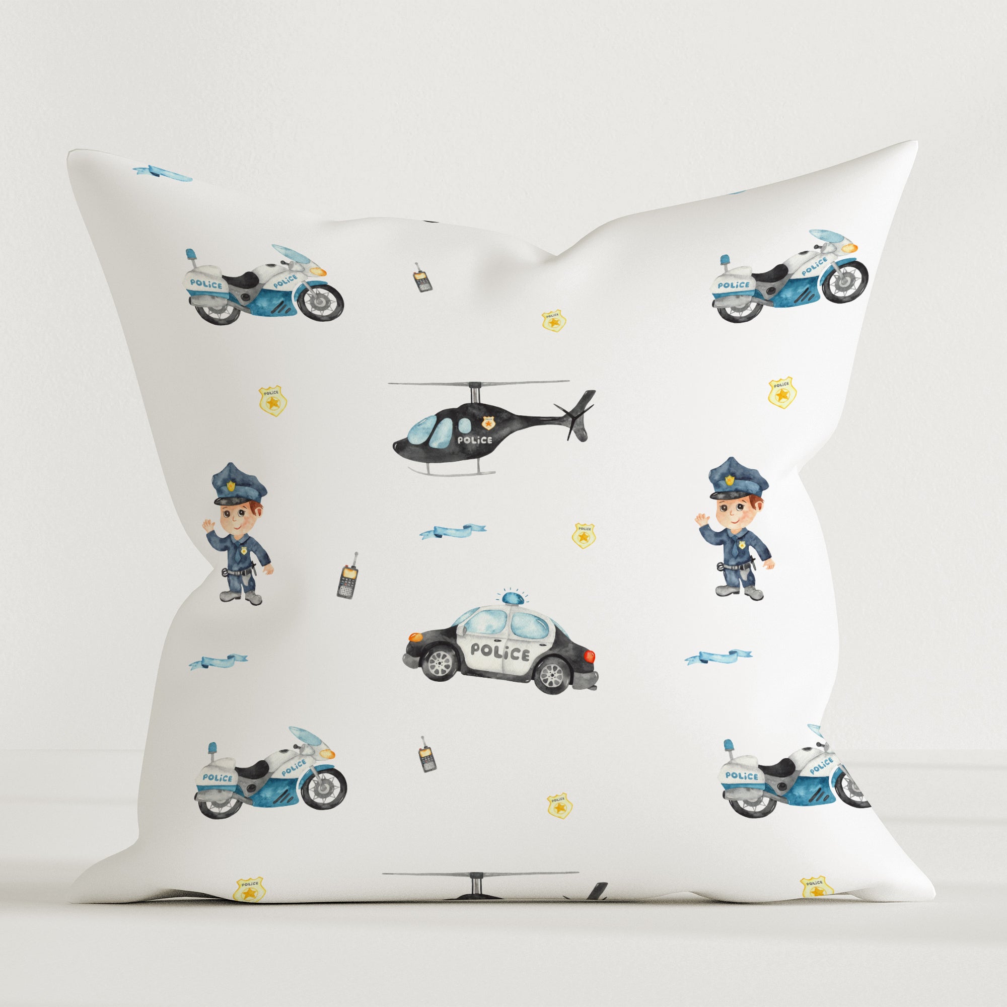 "Polizei" Premium Kinder Dekokissen - Leslis