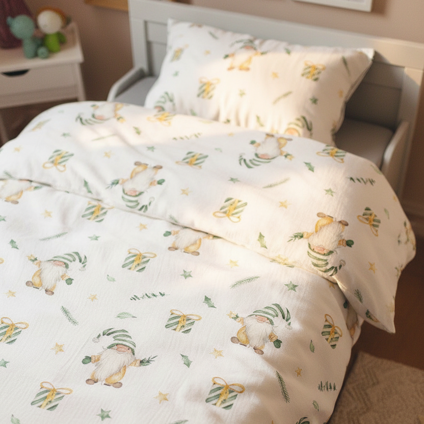 “Weihnachtszwerg” Premium Kinderbettwäsche