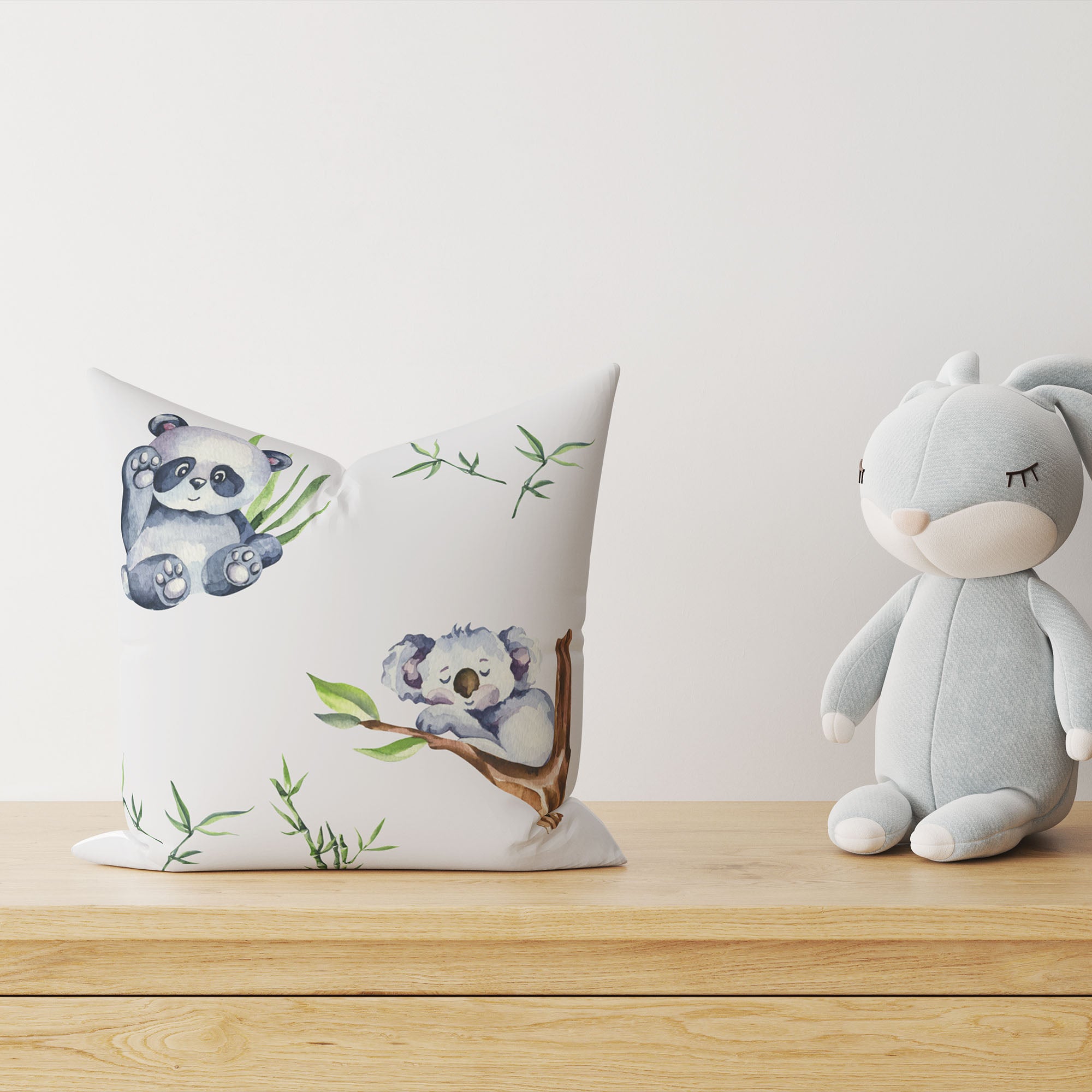 "Koala und Panda" Premium Kinder Dekokissen - Leslis