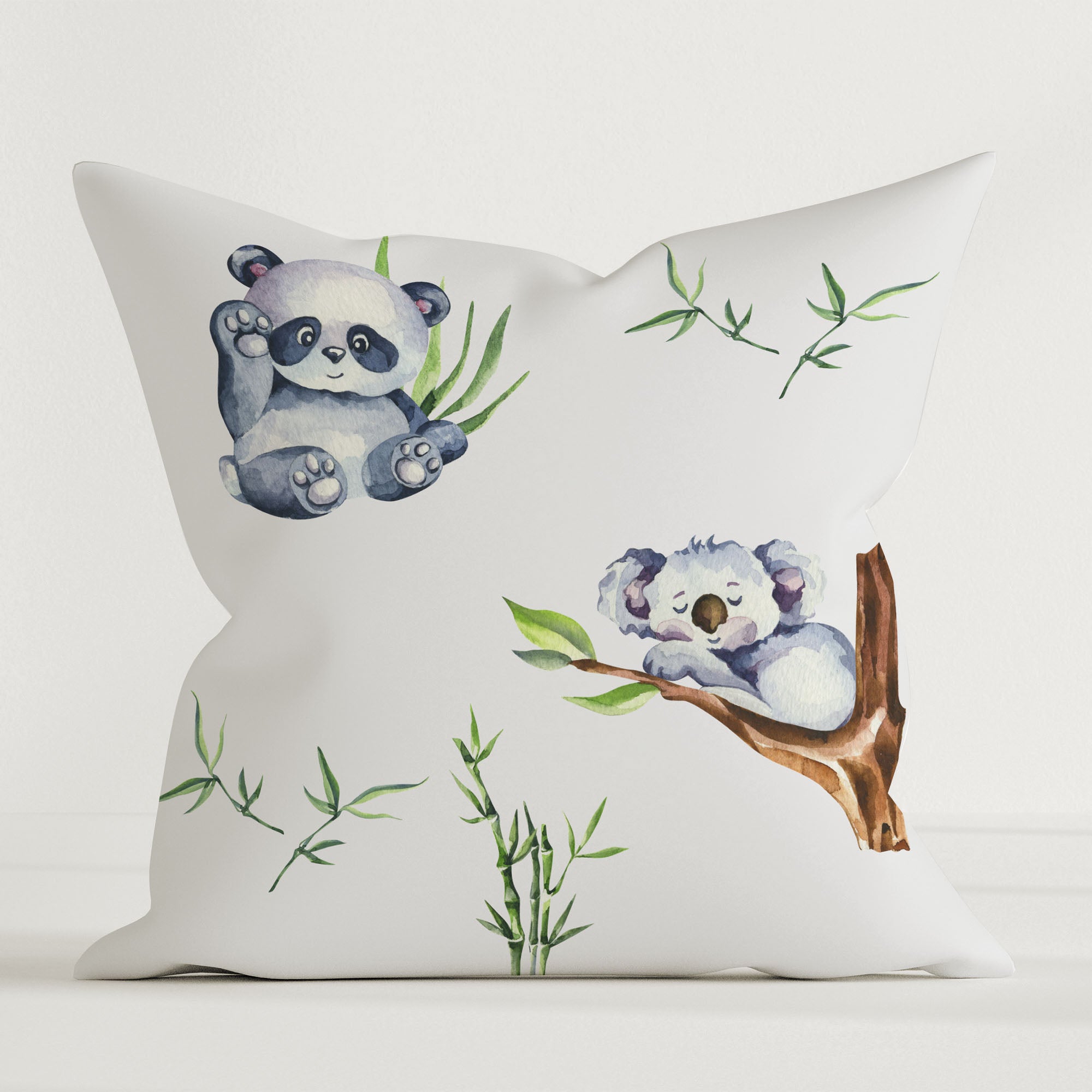 "Koala und Panda" Premium Kinder Dekokissen - Leslis