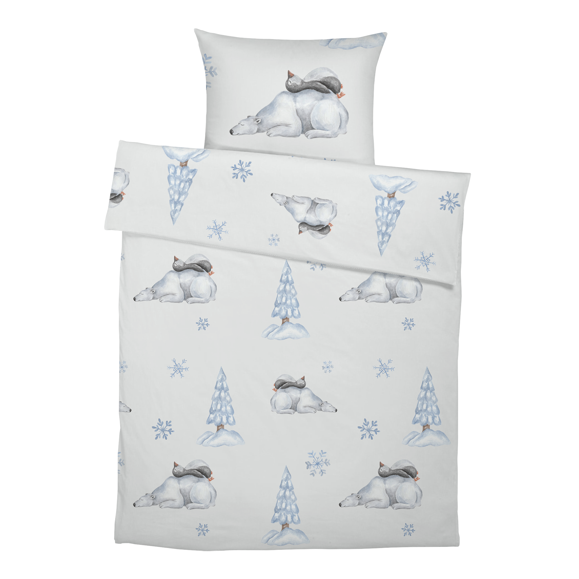 “Eisbär und Pinguin” Premium Kinderbettwäsche - Leslis
