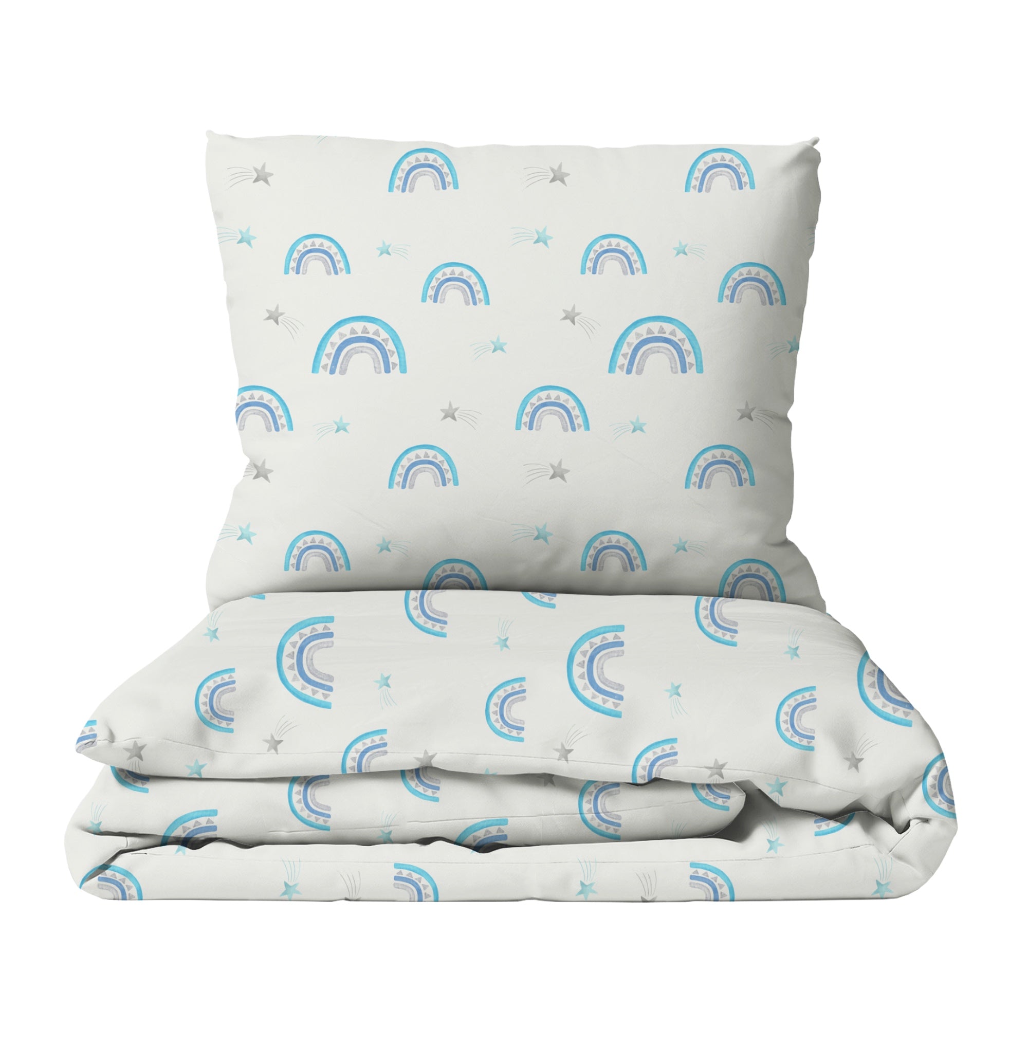 “Blue Rainbows” Premium Kinderbettwäsche - Leslis