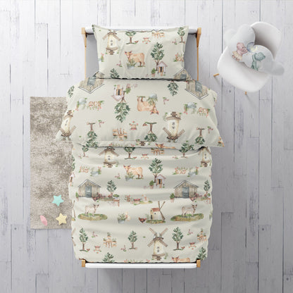 "At the farm" premium children's bed linen