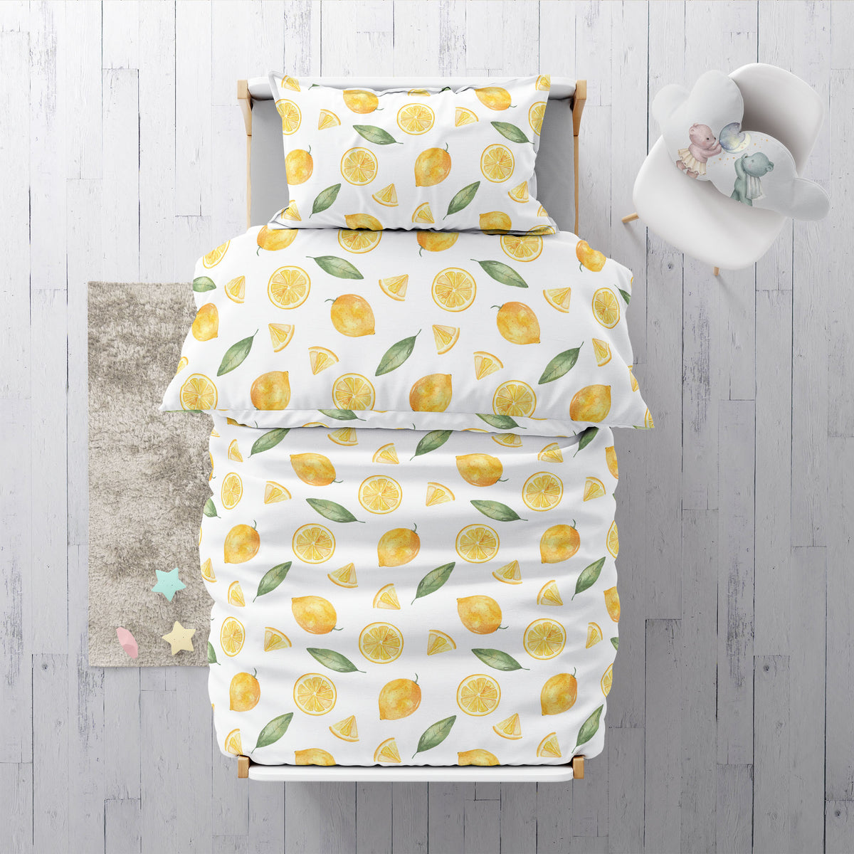 “Zitronen” Premium Kinderbettwäsche - Leslis