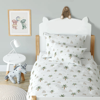 "Elephants and palm trees" premium children's bed linen