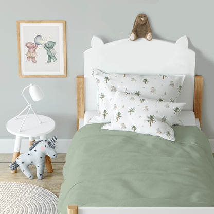 "Elephants and palm trees" premium children's bed linen