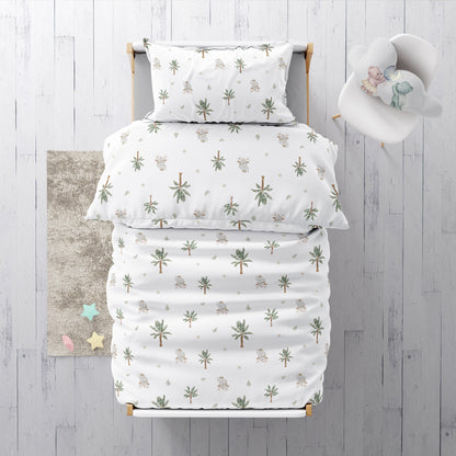 "Elephants and palm trees" premium children's bed linen