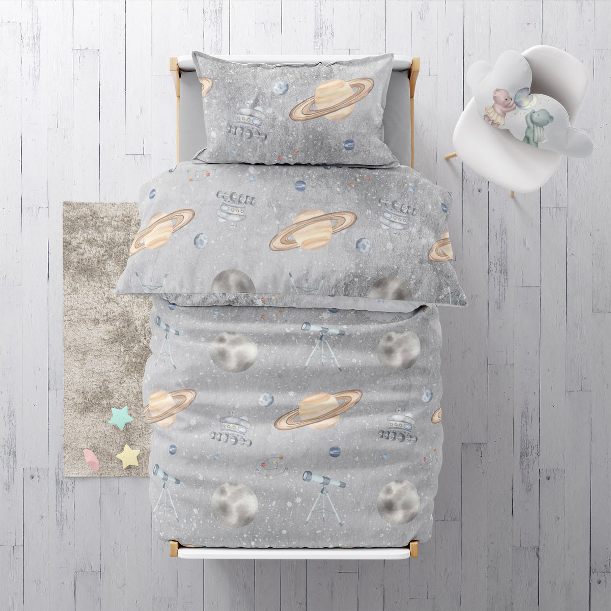 "Galaxie" Premium Kinderbettwäsche - Leslis