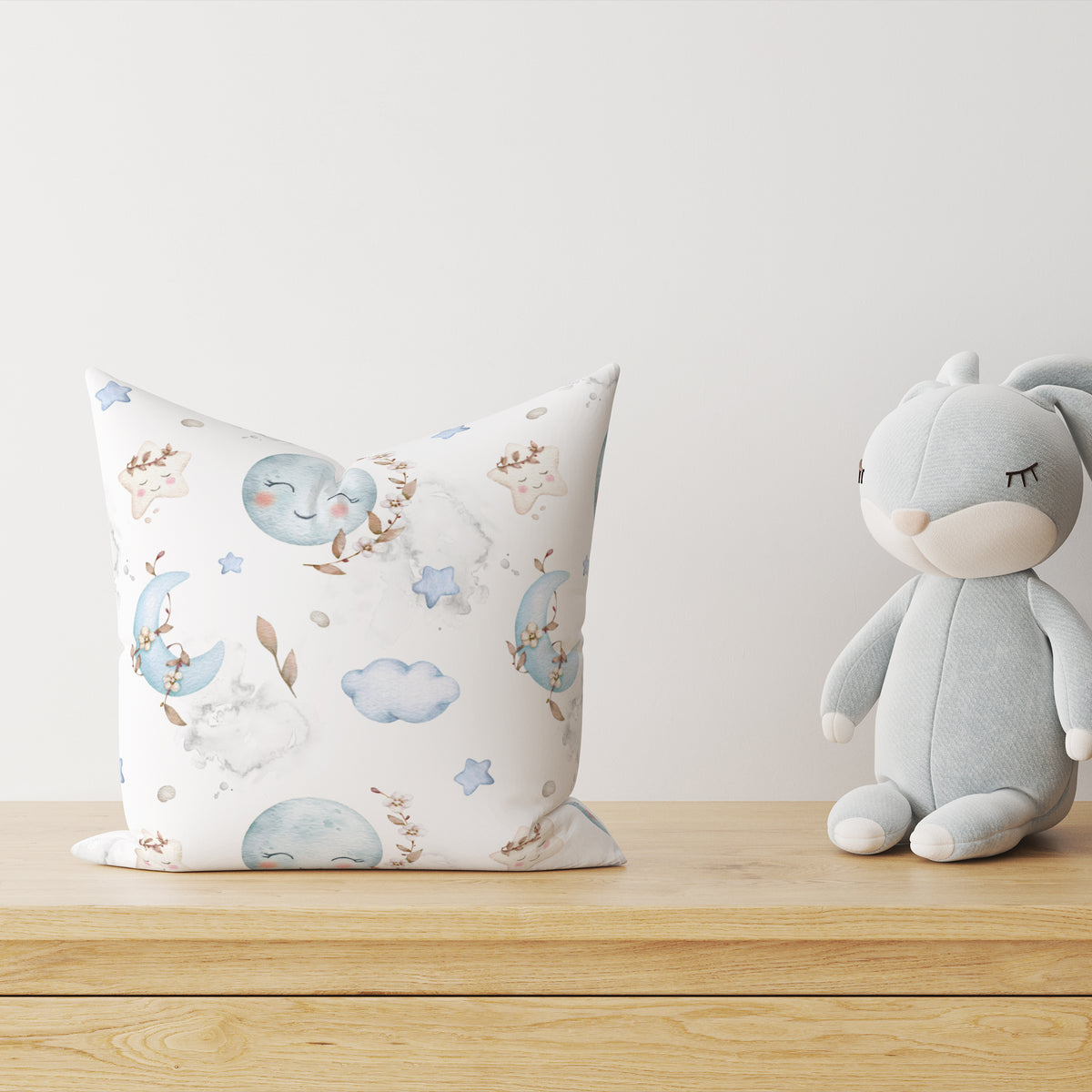 "Sweet Moon Blau" Kinder Dekokissen - Leslis