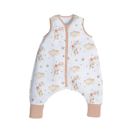 "Dream Bunny" Premium sleeping bag with feet made of muslin 0.5 TOG