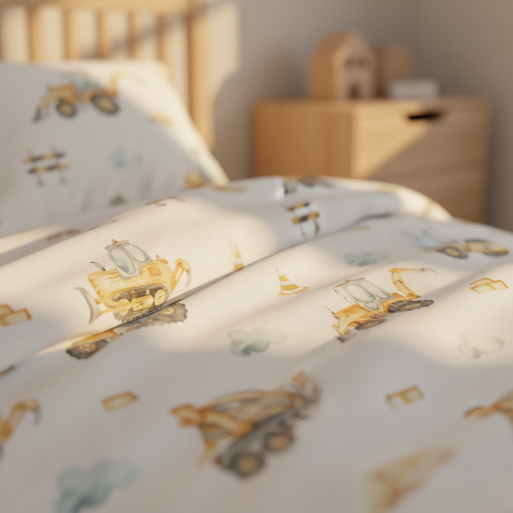 « Chantier » – Linge de lit haut de gamme pour enfants