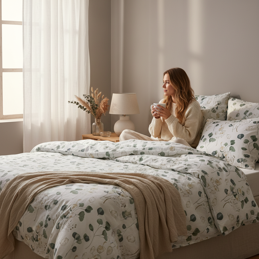 “Eucalyptus leaves” – Premium bed linen