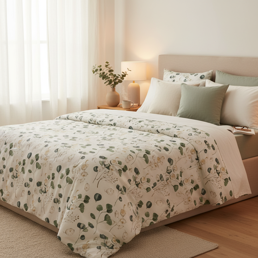 “Eucalyptus leaves” – Premium bed linen