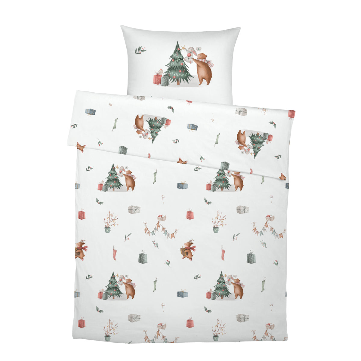« Noël dans la forêt » – Linge de lit haut de gamme pour enfants