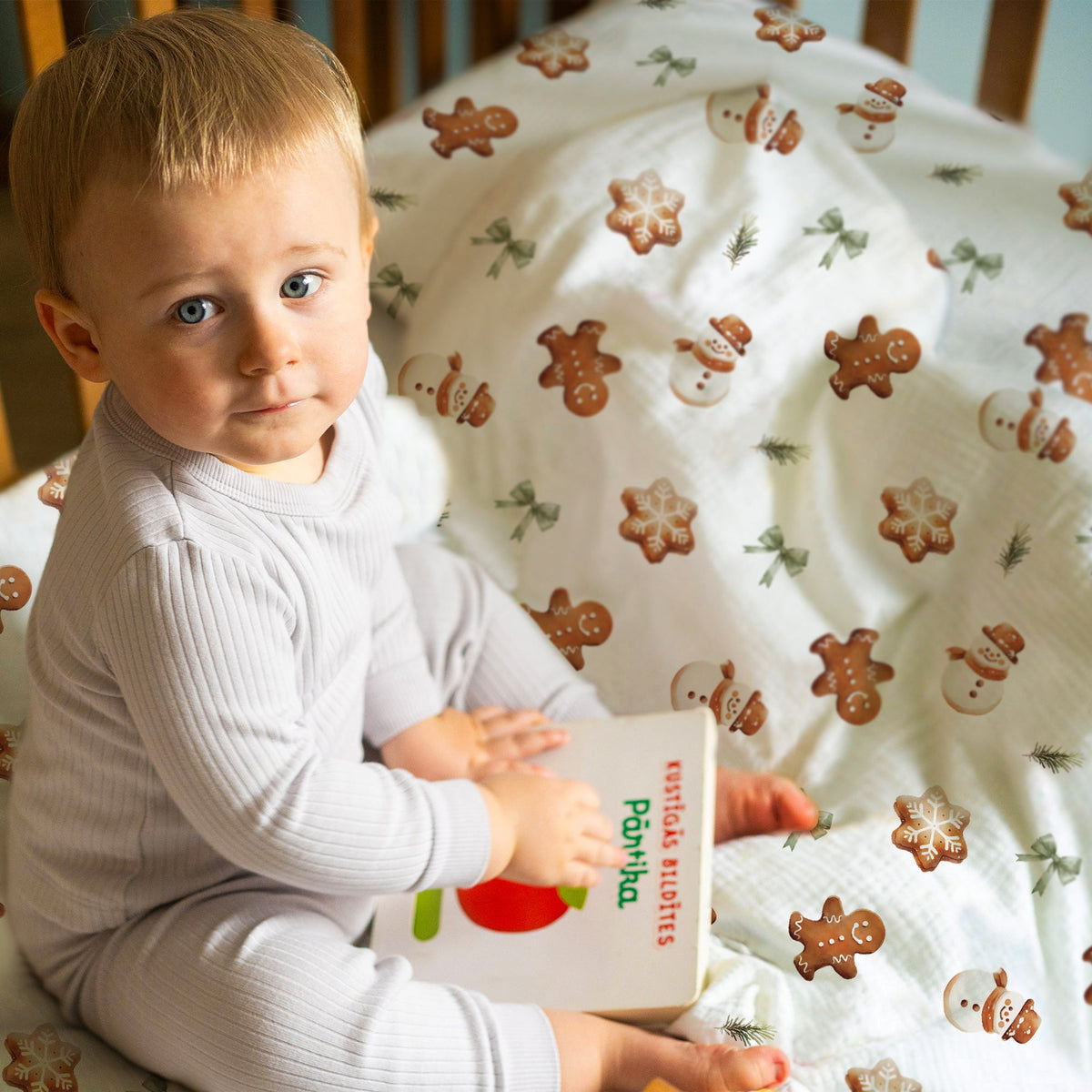 "Lebkuchenmännchen" Premium Kinderbettwäsche - Leslis
