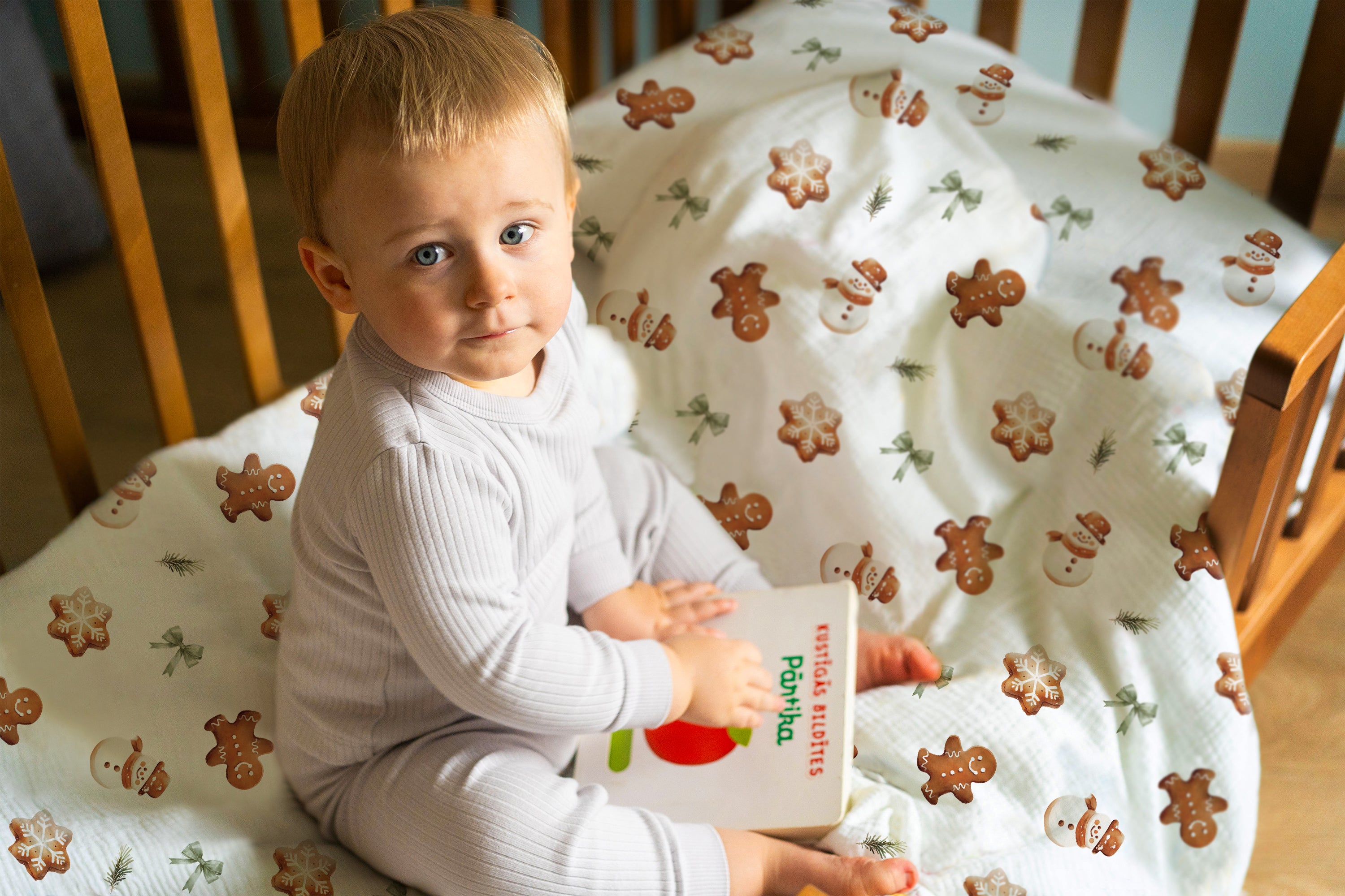 "Lebkuchenmännchen" Premium Kinderbettwäsche - Leslis