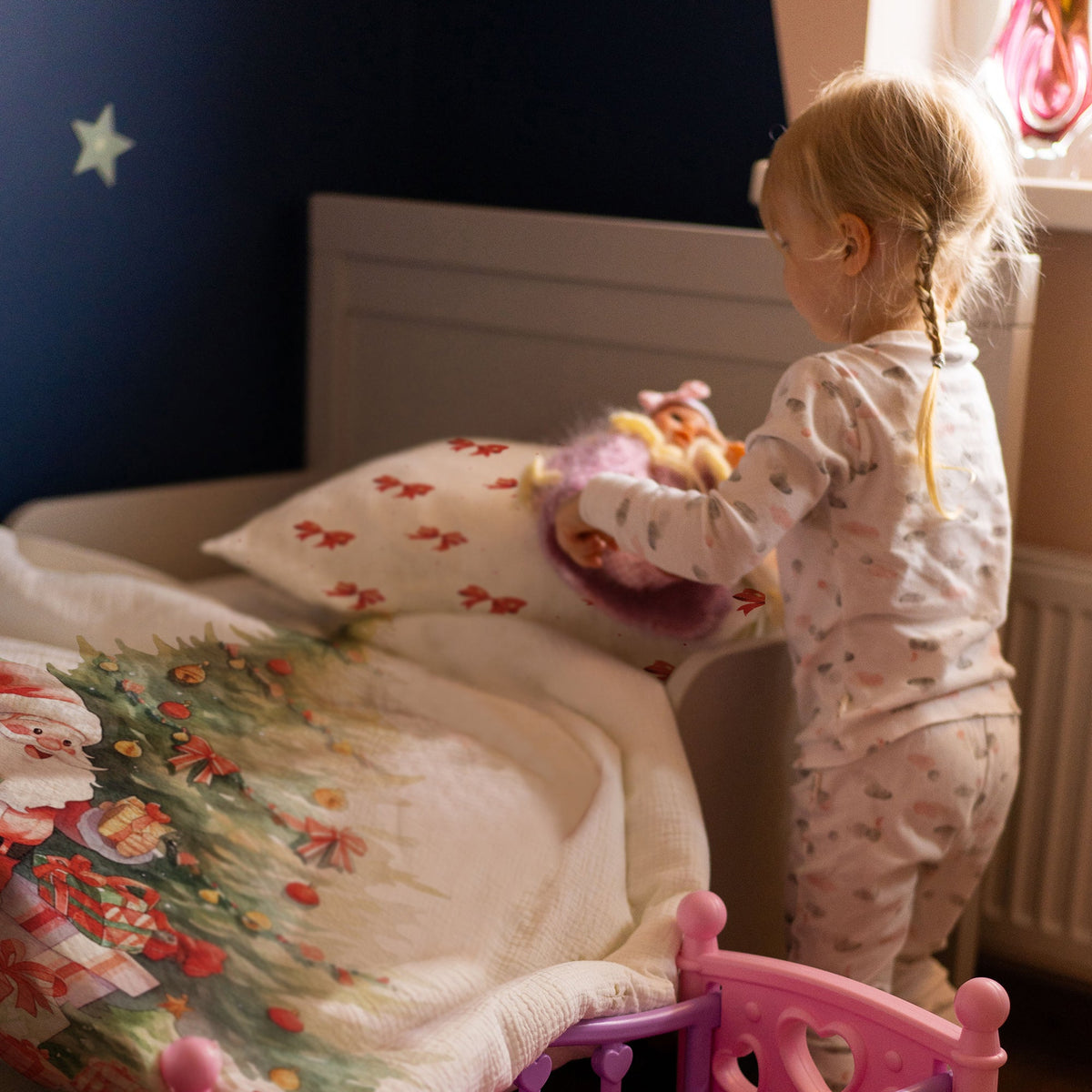 "Weihnachtsmann" Premium Kinderbettwäsche - Leslis