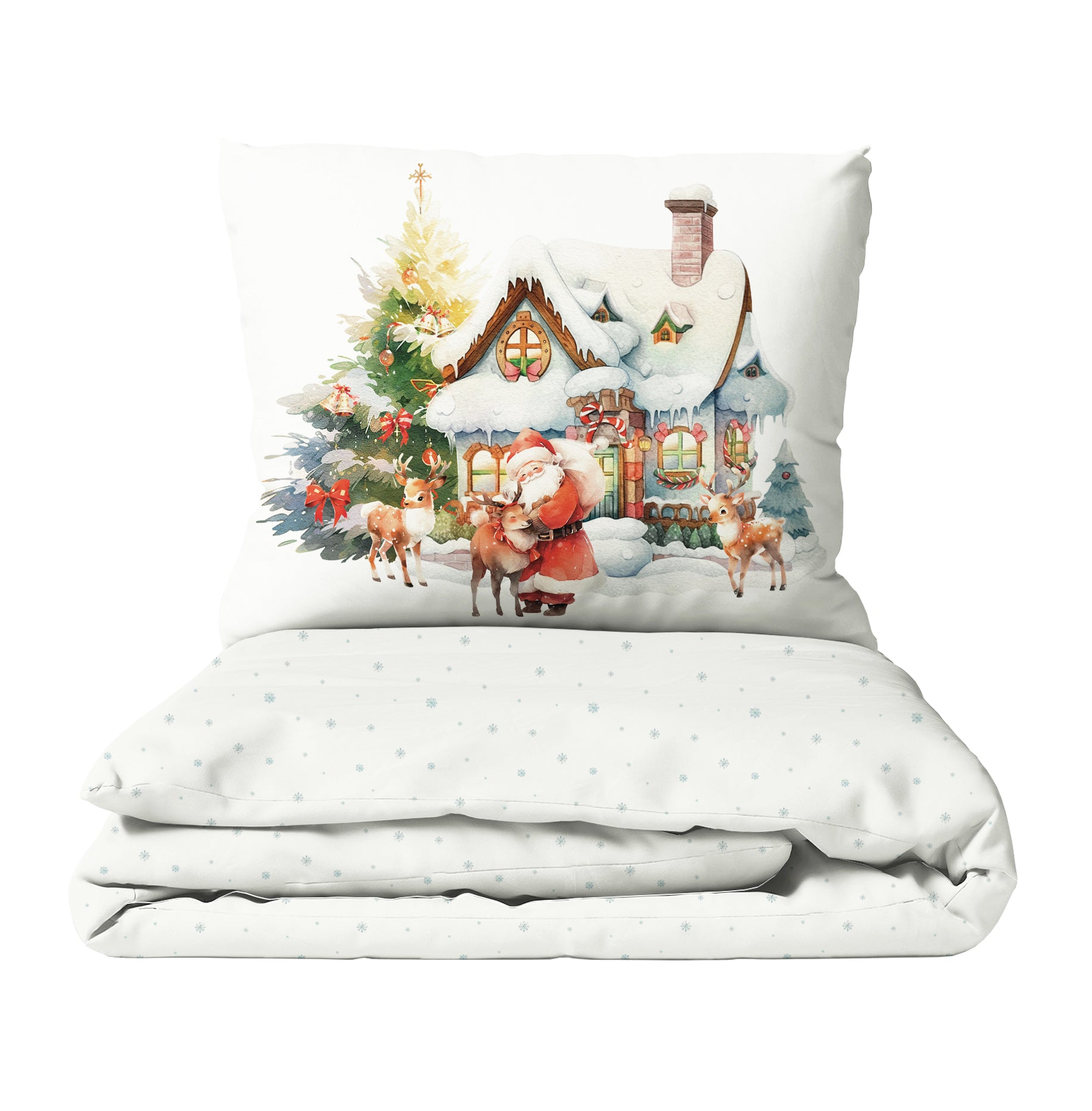 "Haus des Santa Claus" Premium Kinderbettwäsche