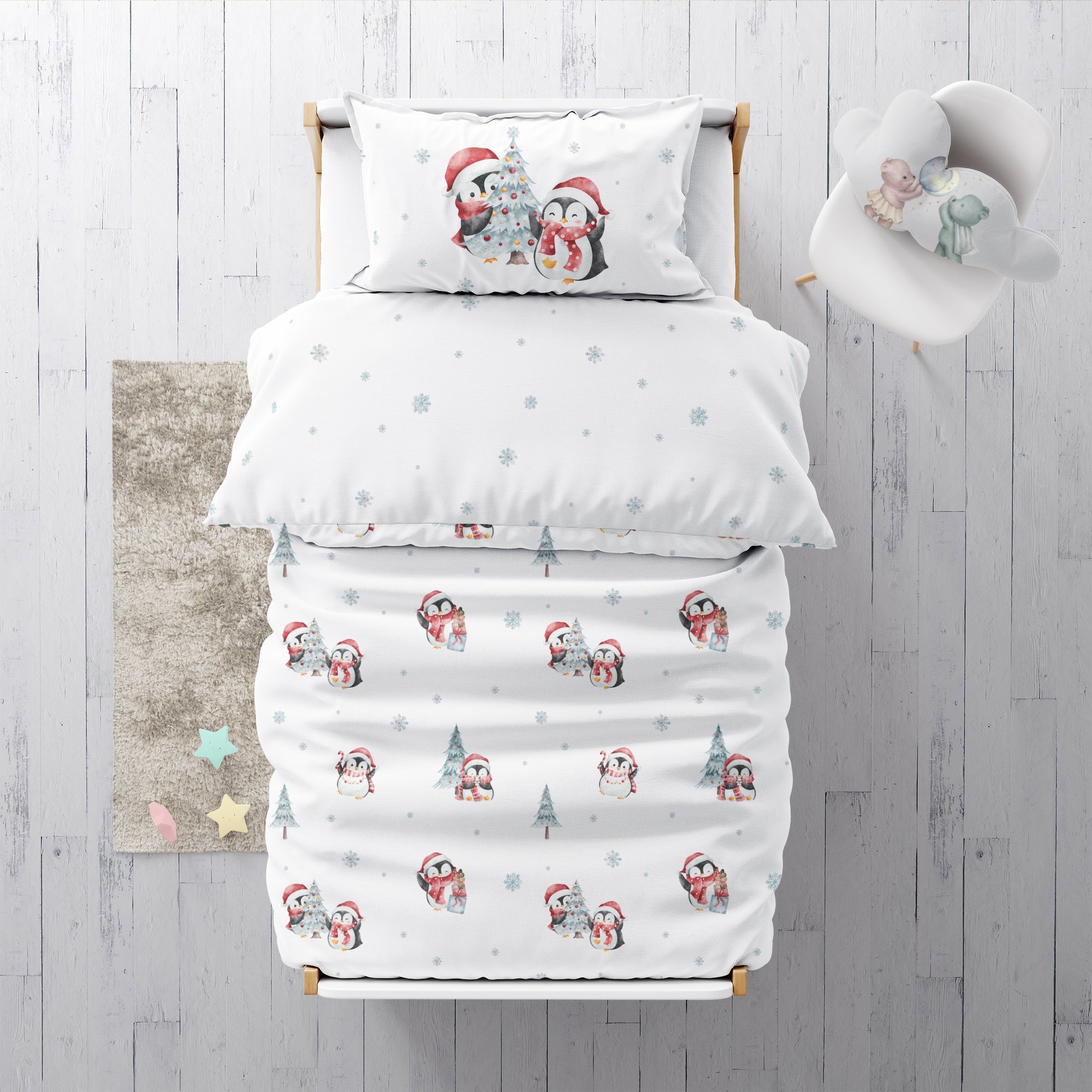 "Winter Penguins" Premium Children's Bedding