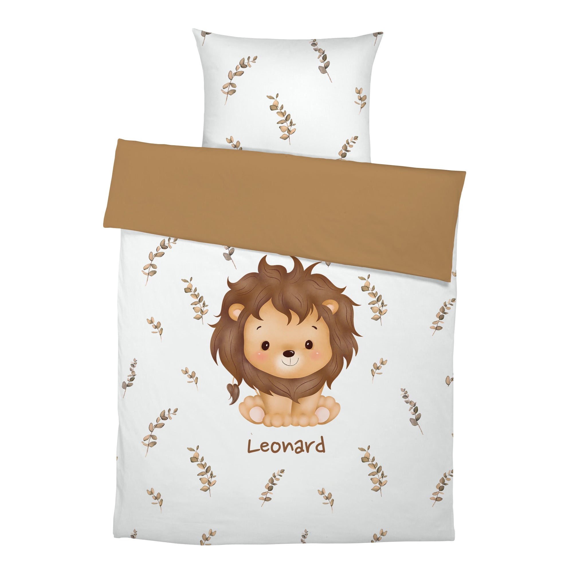 "The little lion" premium bed linen with name