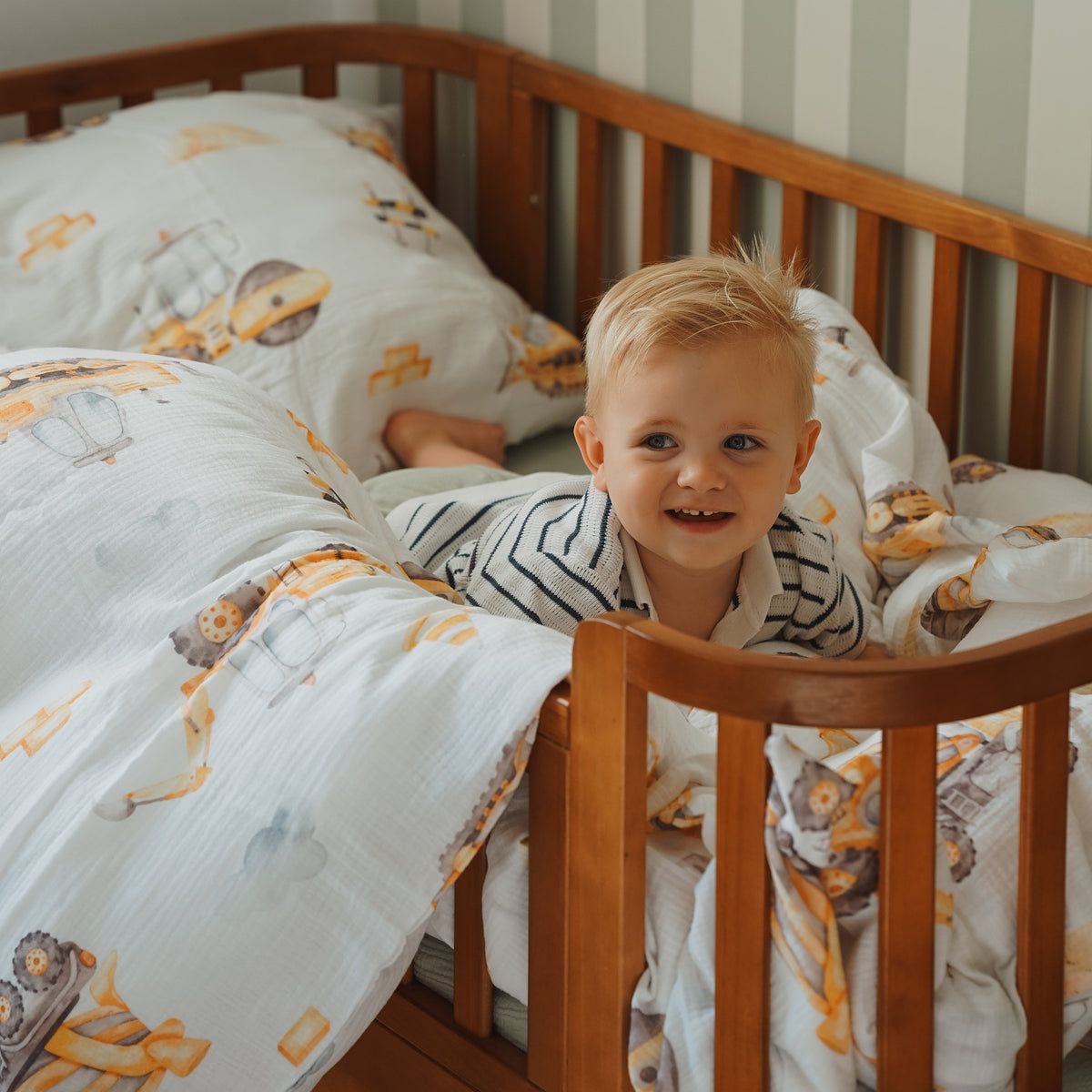 « Chantier » – Linge de lit haut de gamme pour enfants