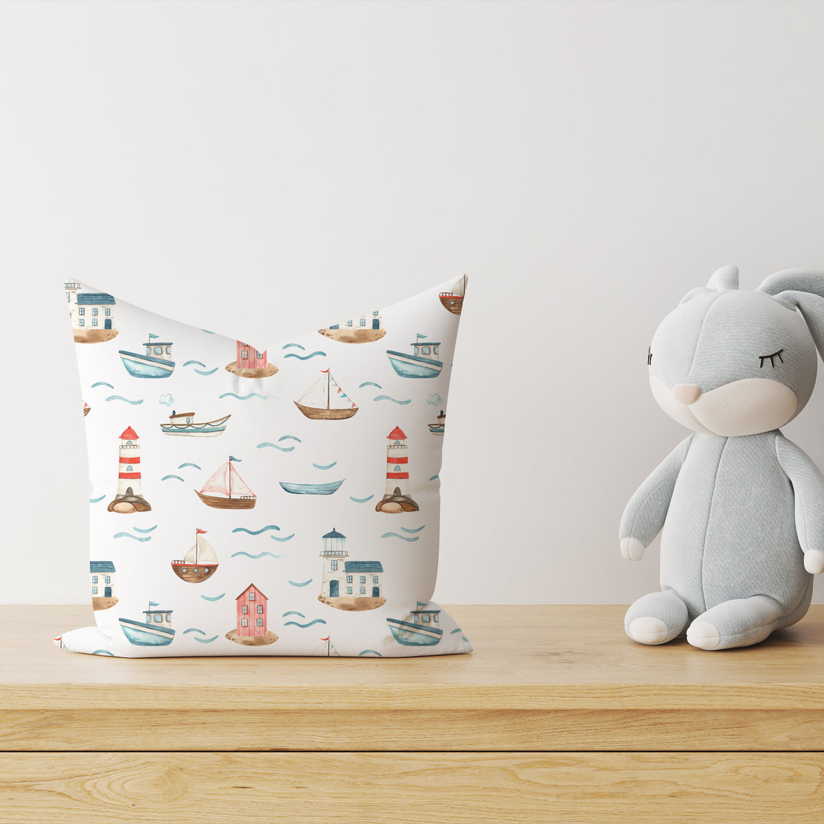 « Au bord de la mer » – Coussin décoratif haut de gamme
