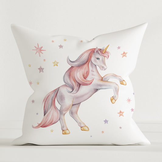 « Licorne étoilée » – Coussin décoratif haut de gamme