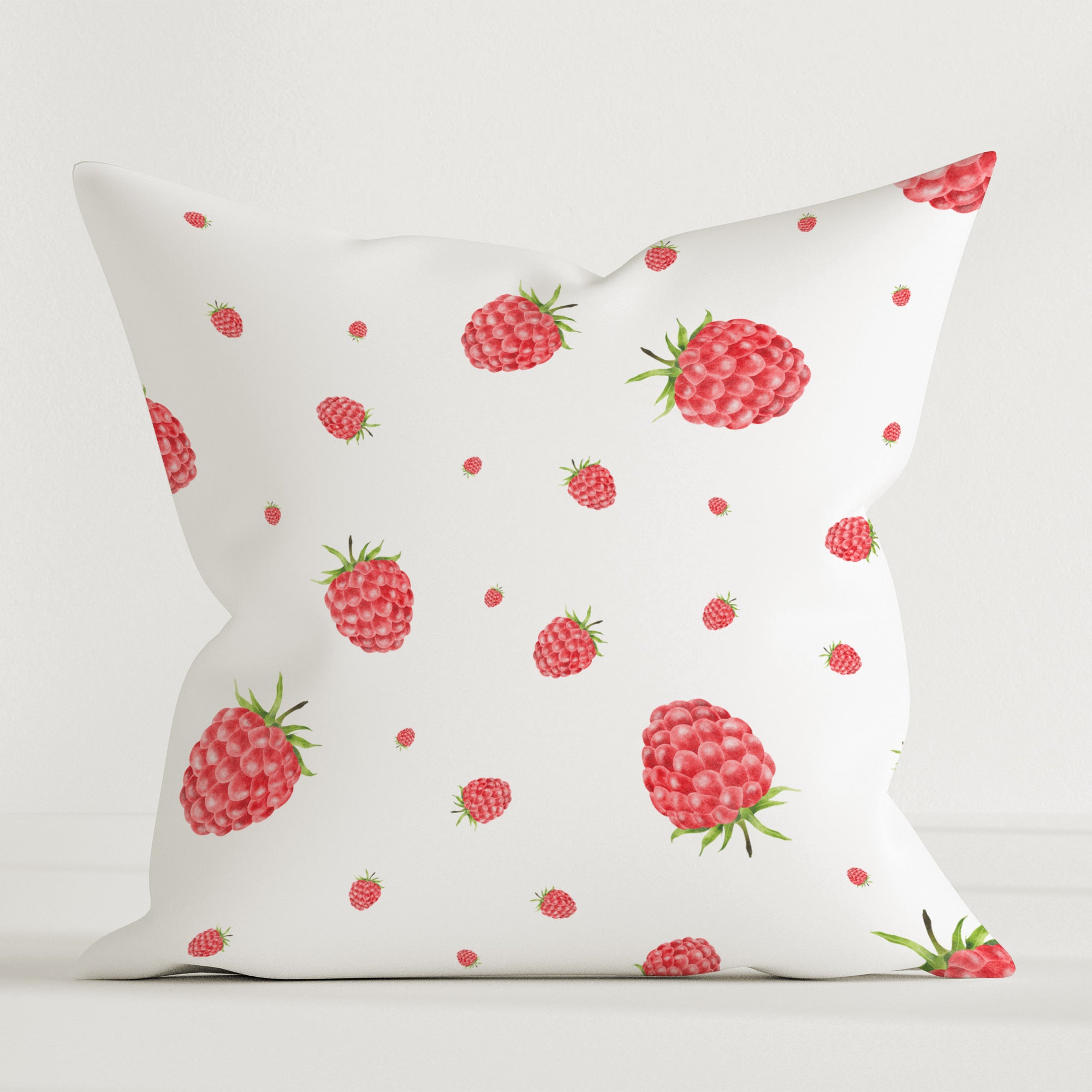 Coussin décoratif "Framboises" Premium