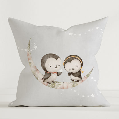 "Pingouins" Premium Coussin décoratif pour enfants