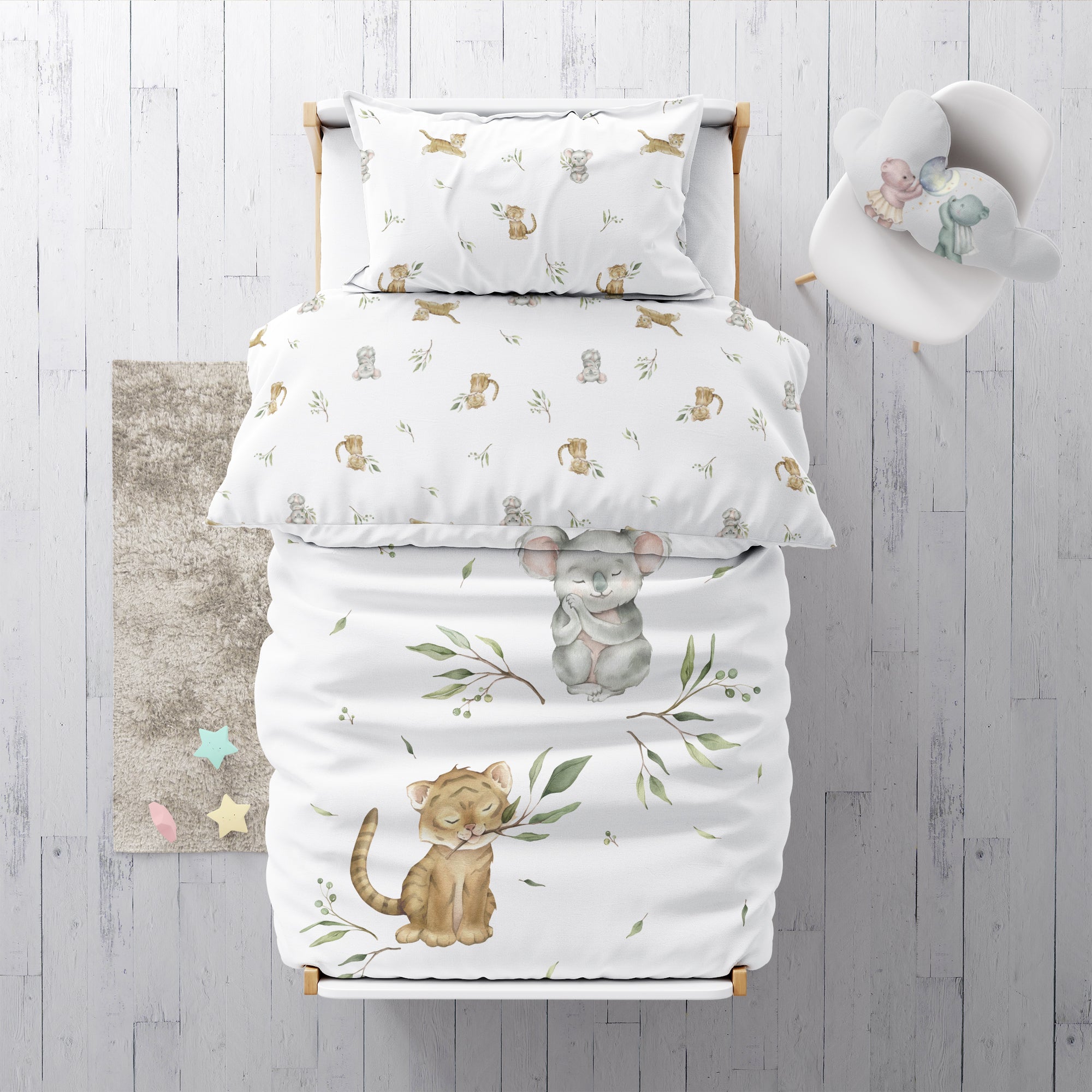 "Koala & Tiger" Premium children's bed linen