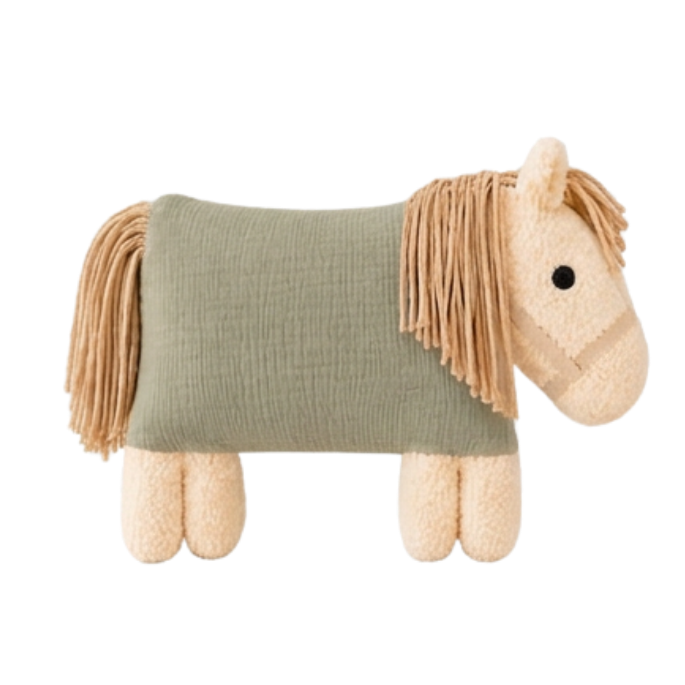 Cheval en peluche en mousseline