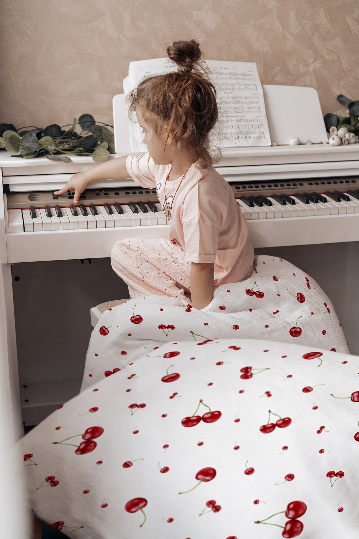 « Cerises » – Linge de lit haut de gamme pour enfants