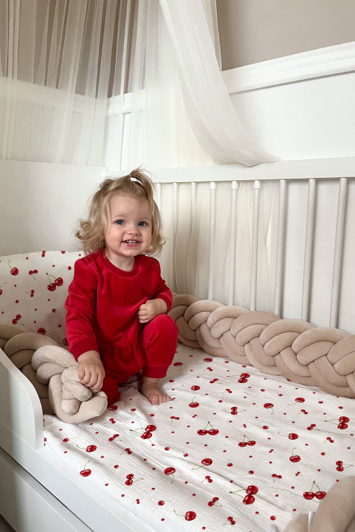 « Cerises » – Linge de lit haut de gamme pour enfants