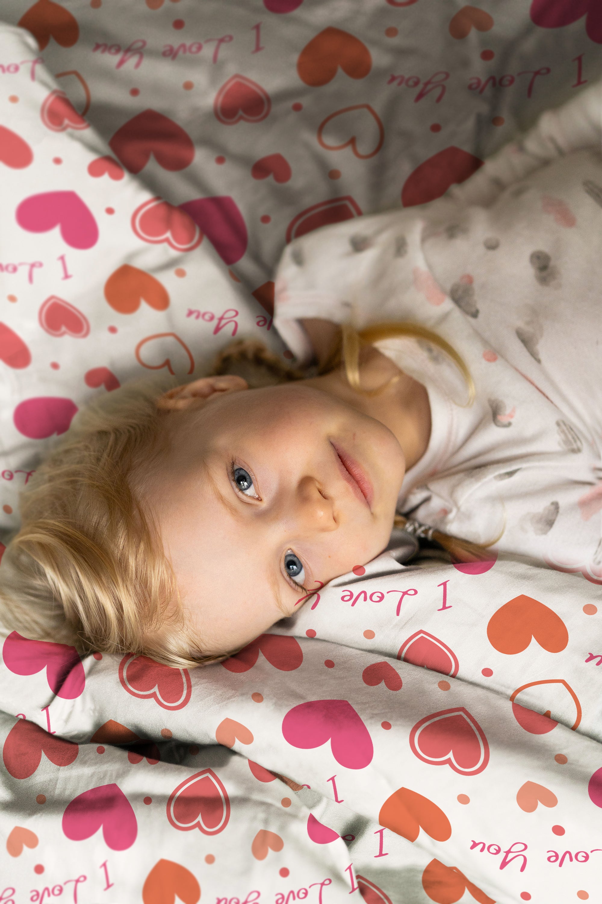 "I love you" Premium Kinderbettwäsche