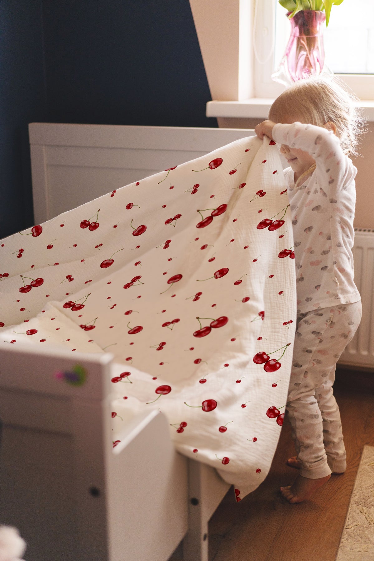 « Cerises » – Linge de lit haut de gamme pour enfants