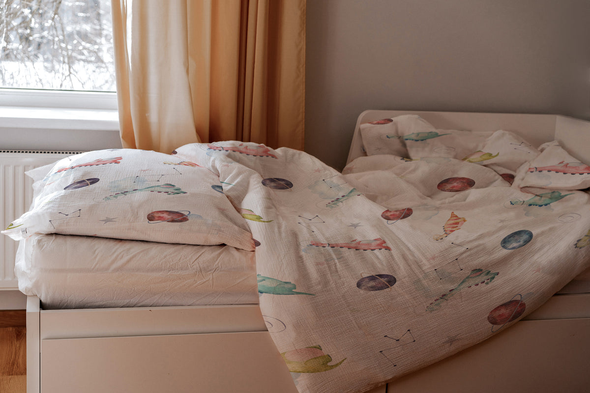 « Dino Galaxy » – Linge de lit haut de gamme pour enfants