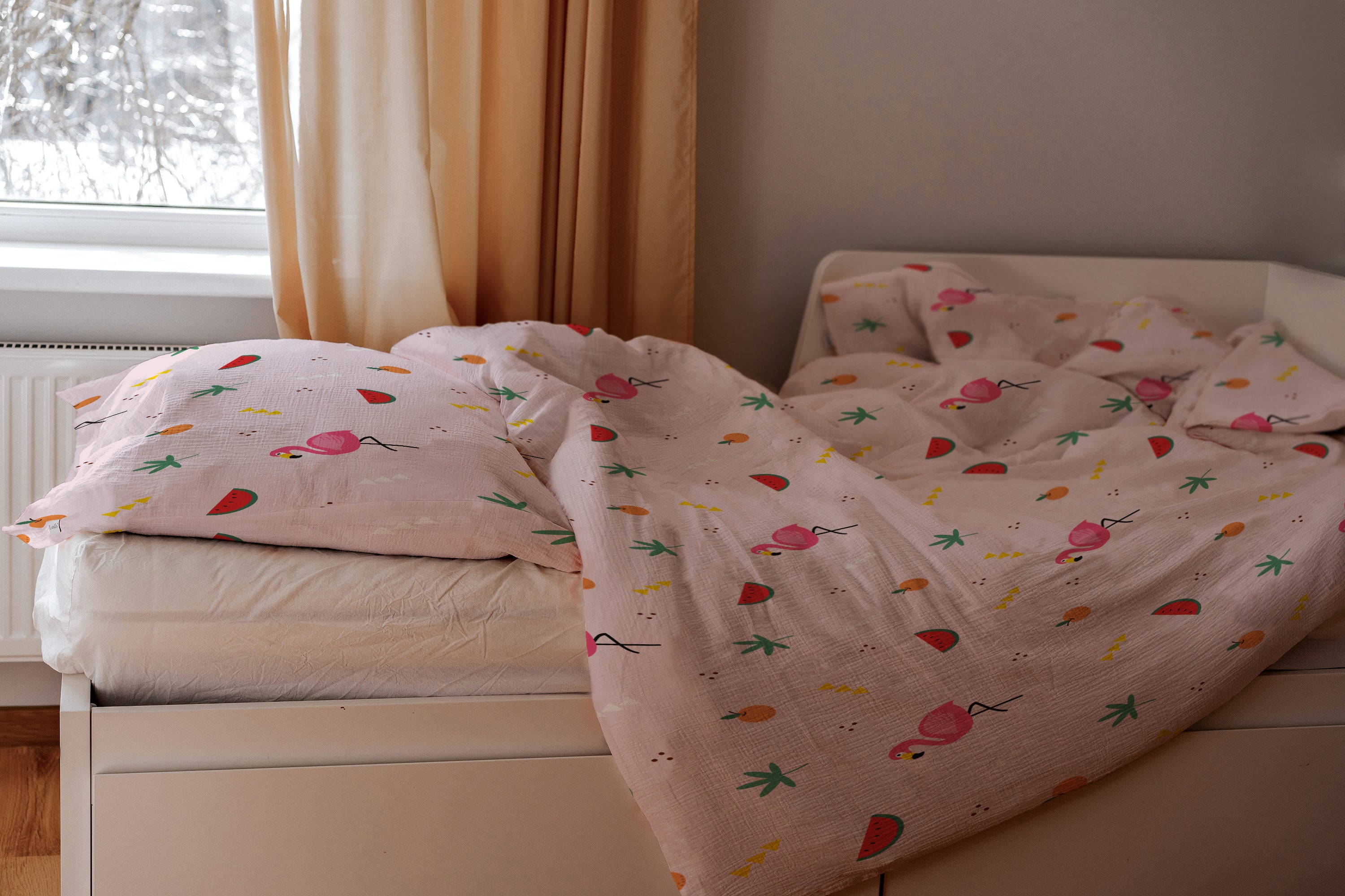 "Flamingo" Premium Kinderbettwäsche